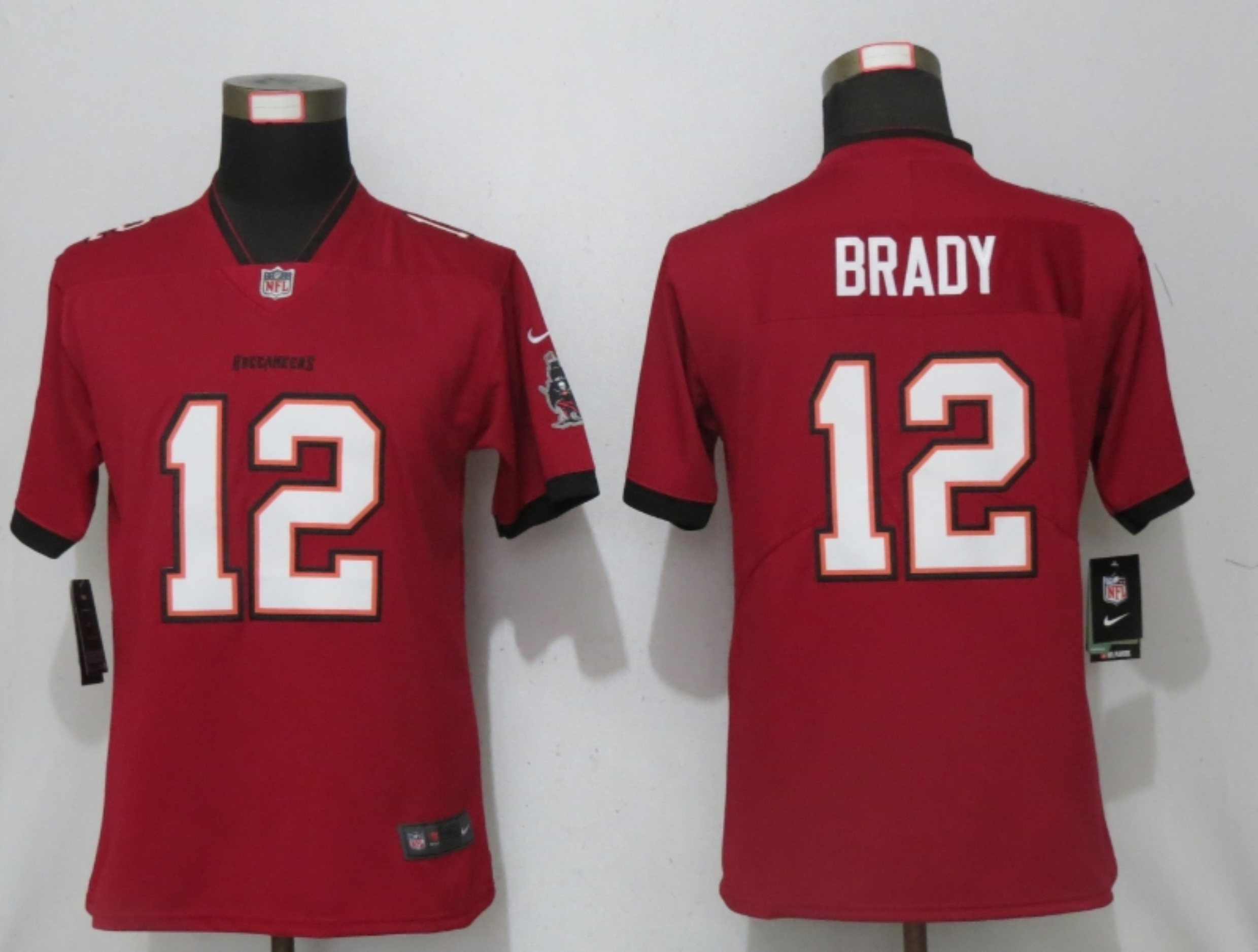Women New Nike Tampa Bay Buccaneers #12 Brady Nike Red Alternate Vapor Elite Playe